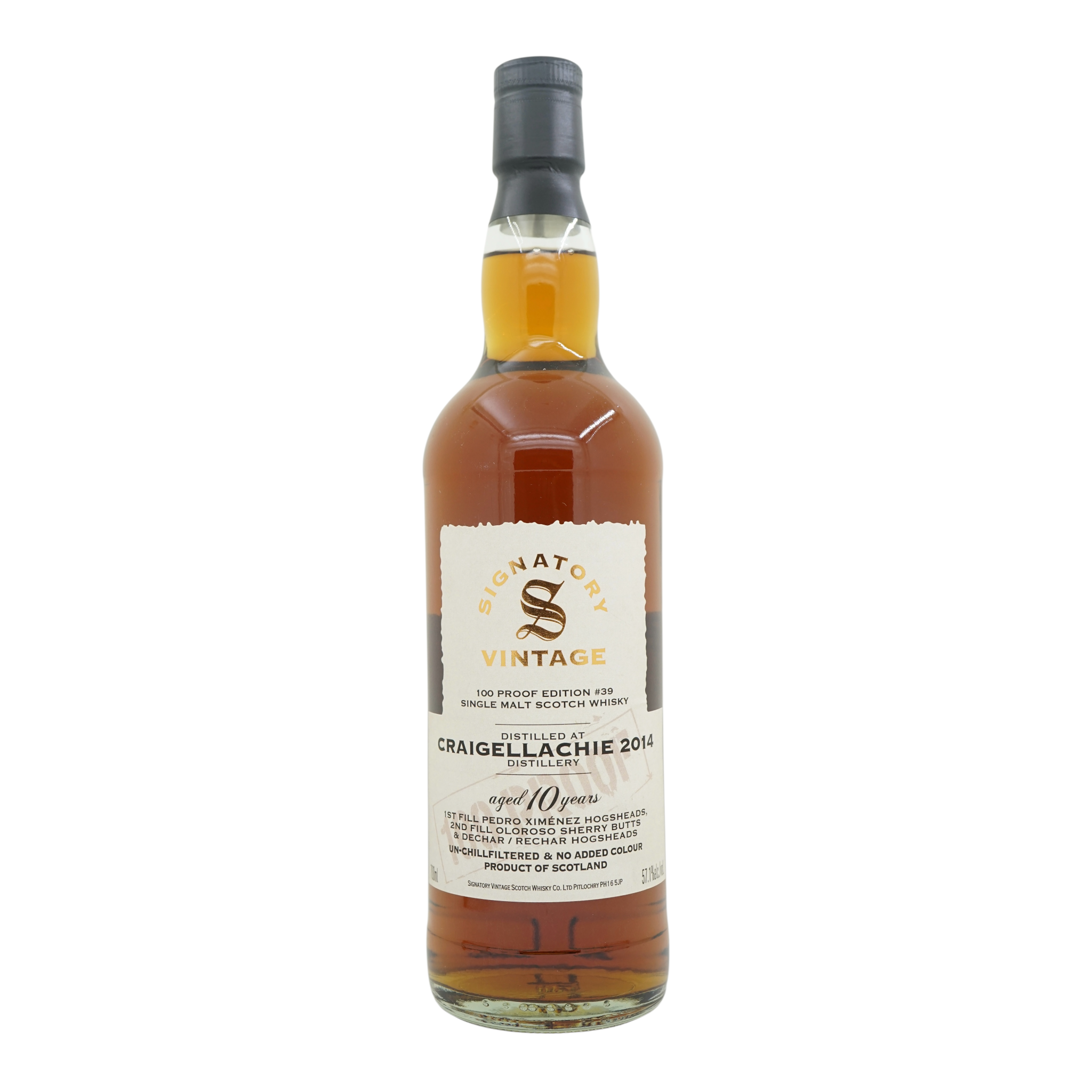 Craigellachie 2014/2025 10 Year Old 100 Proof Edition #39 Signatory Vintage
