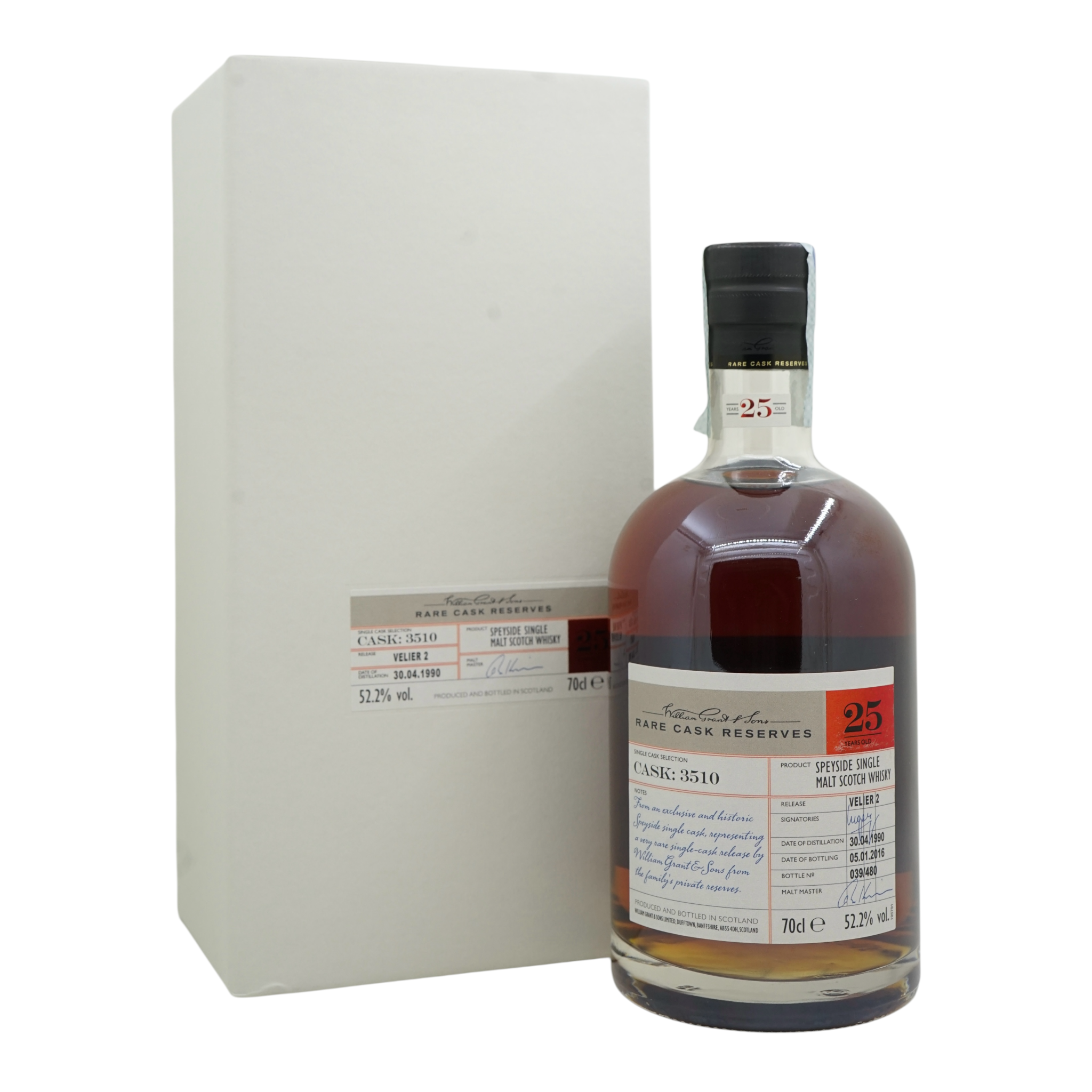 William Grant & Sons Limited 1990/2016 25 Year Old Rare Cask Reserves #3510