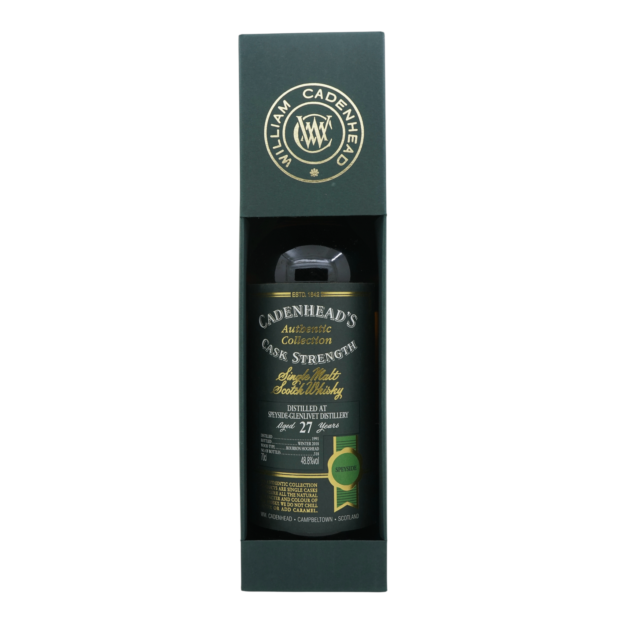 Speyside Distillery 1991/2018 27 Year Old Authentic Collection Cadenhead's 48.8%