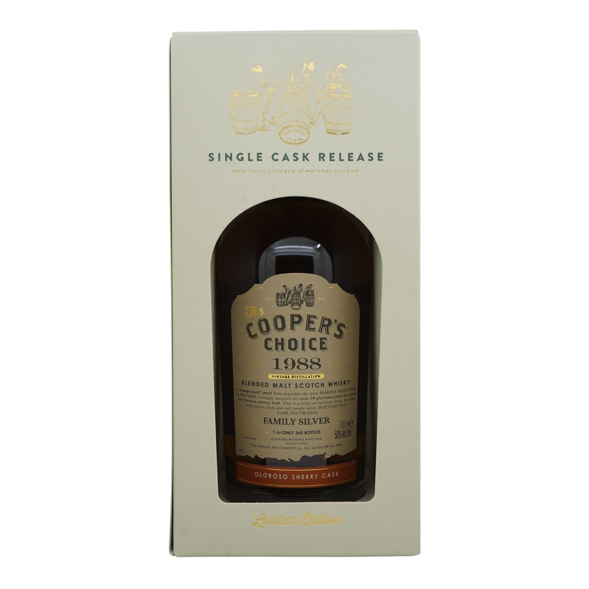 Blended Malt Scotch Whisky 1988 The Cooper's Choice - Family Silver #VM20634