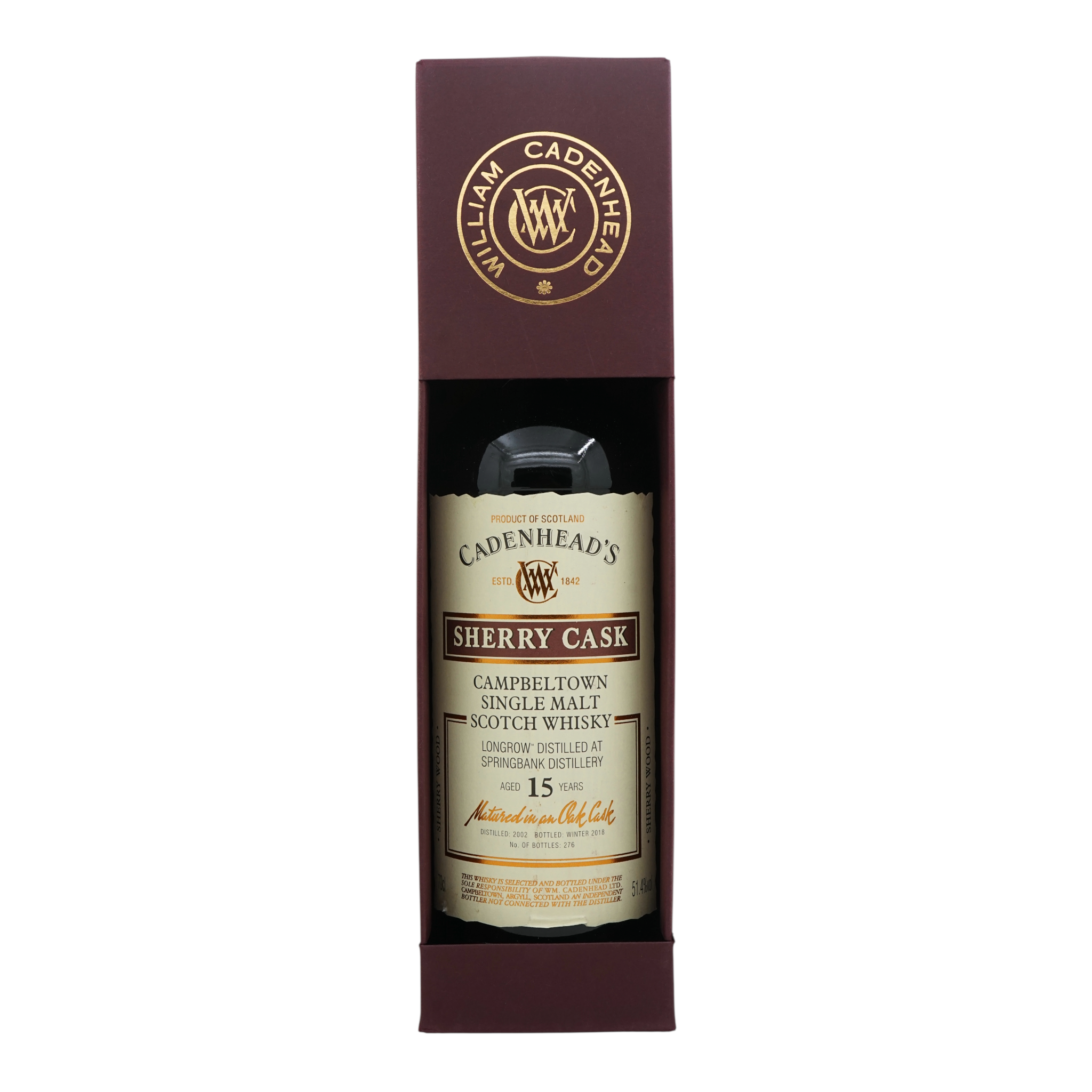 Longrow 2002/2018 15 Year Old Wood Range - Sherry Cask Cadenhead's 51.4%
