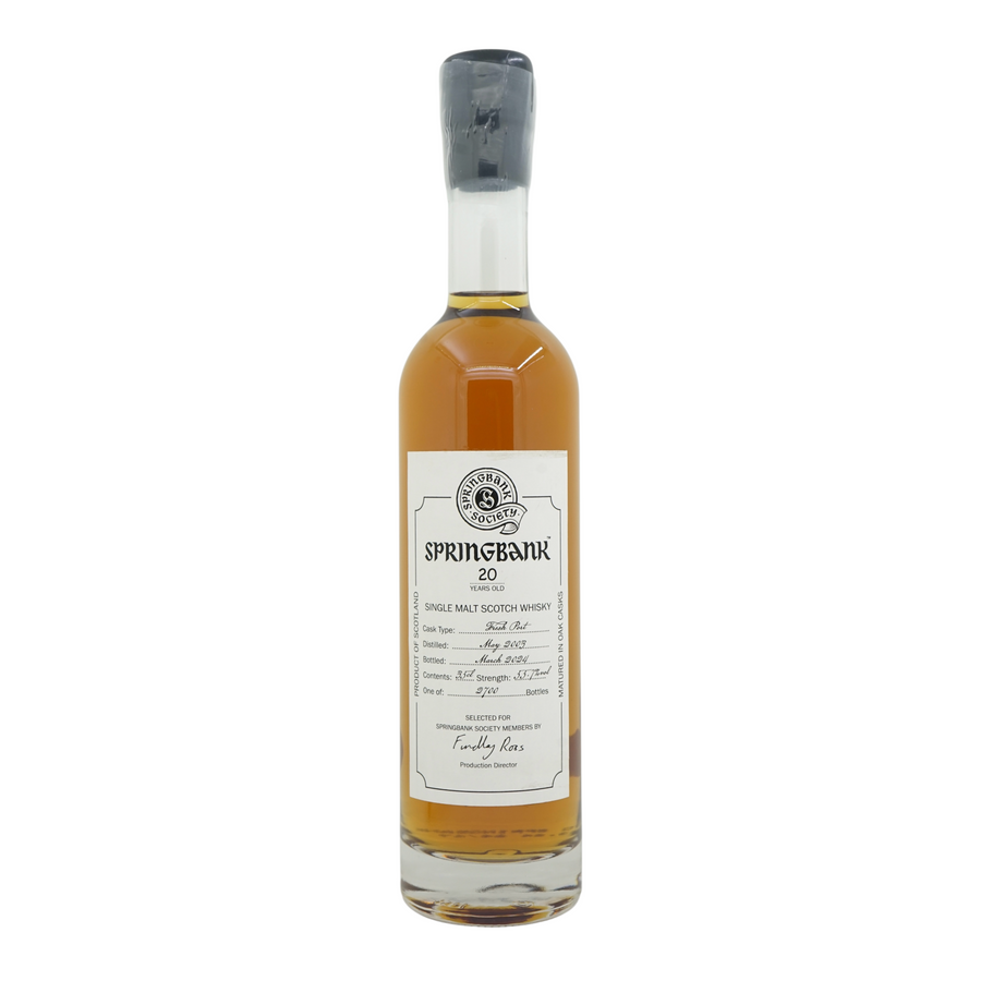 Springbank 2003/2024 20 Year Old Society Bottling Bottled for Springbank Society Members