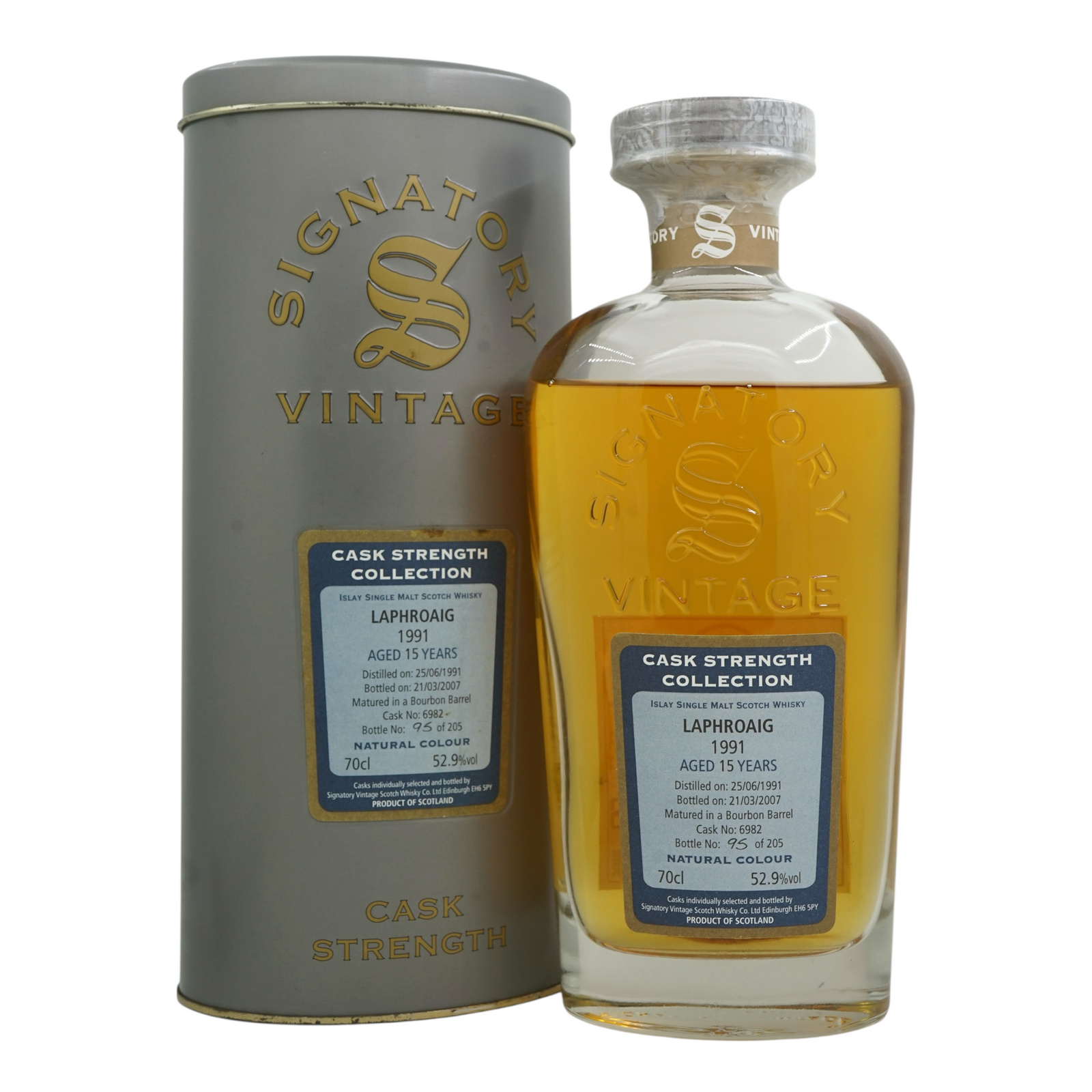 Laphroaig 1991/2007 15 Year Old Cask Strength Collection Signatory Vintage #6982
