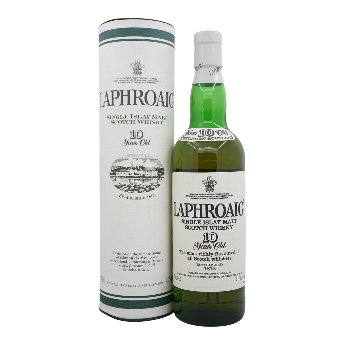 Laphroaig 10 Year Old Old Bottling ("10 Years Old" on neck label) Early 2000s